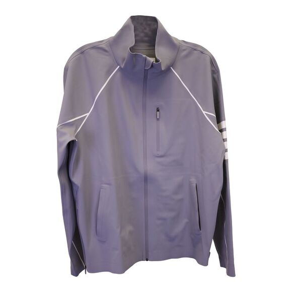 Thom Browne 4-Bar Compression Zip Jacket in Grey Polyamide